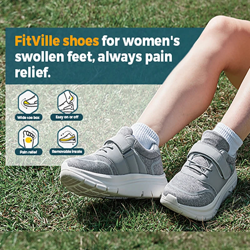 Women's Shoes Lightweight Mesh Wide Width Slip on Walking Adjustable and Comfortable Diabetic Sneakers for Swollen Feet