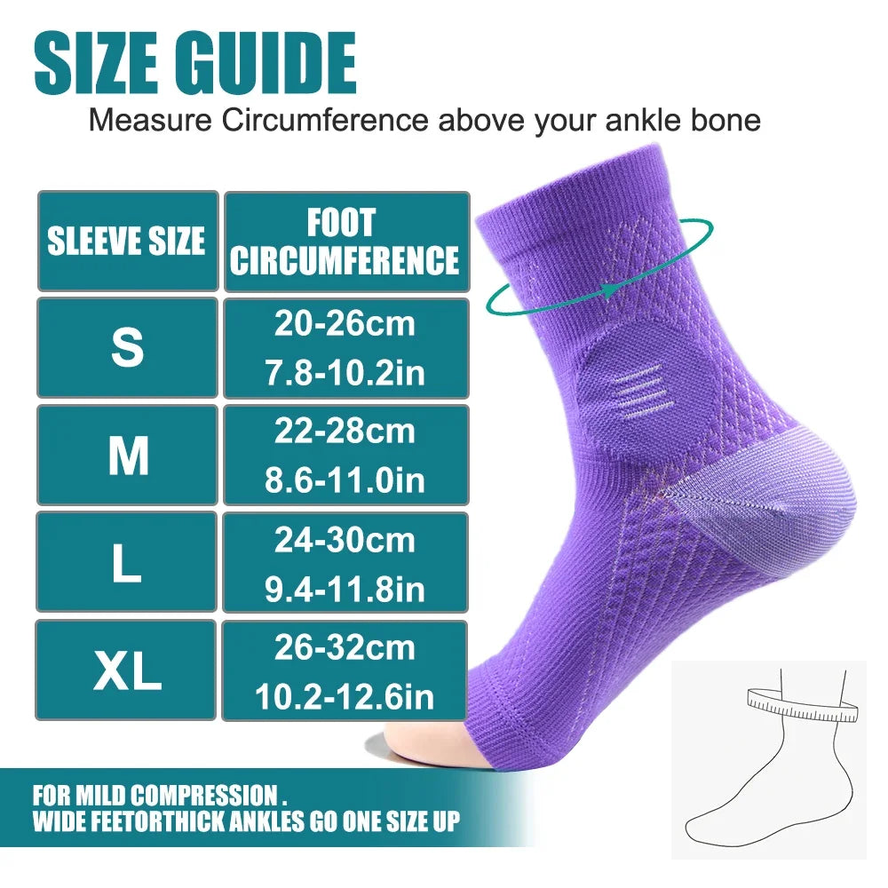 Compression Socks - Designed for Ankle and Nerve Support (1 Pair)