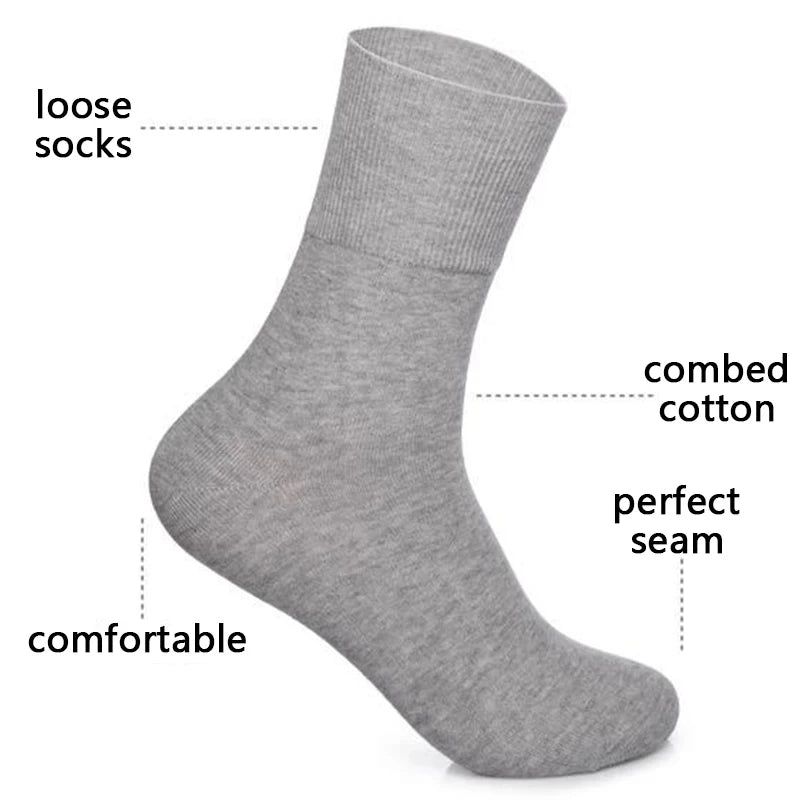 2 Paare/los Diabetikersocken Männer Verhindern Krampfadern Socken für Diabetes Hypertensive Patienten Baumwolle Material Große Größe 10,11,12