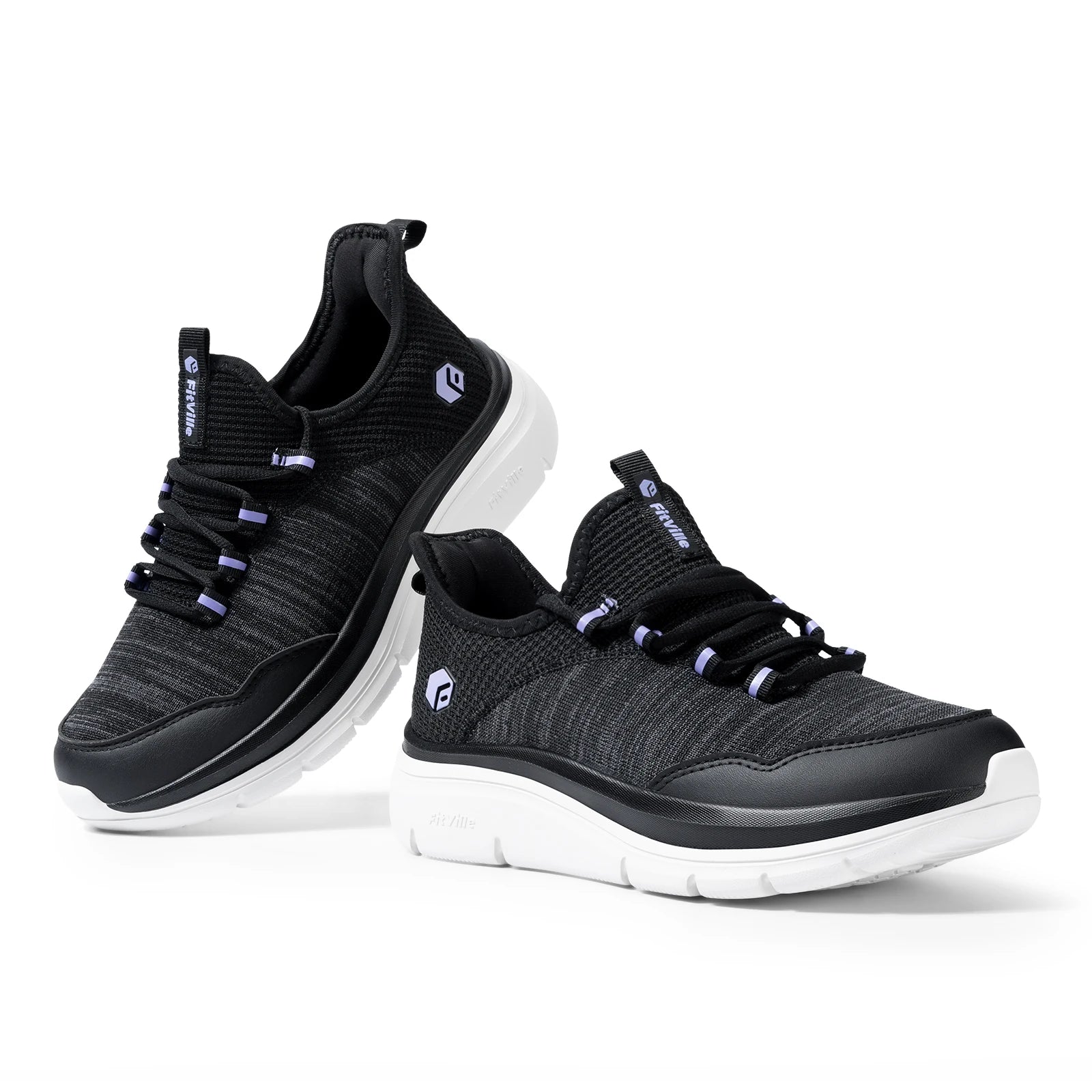 Lightweight Women's Shoes Thick Sole Walking Shoes Extra Wide Sneakers Breathable for Swollen Feet Plantar Fasciitis
