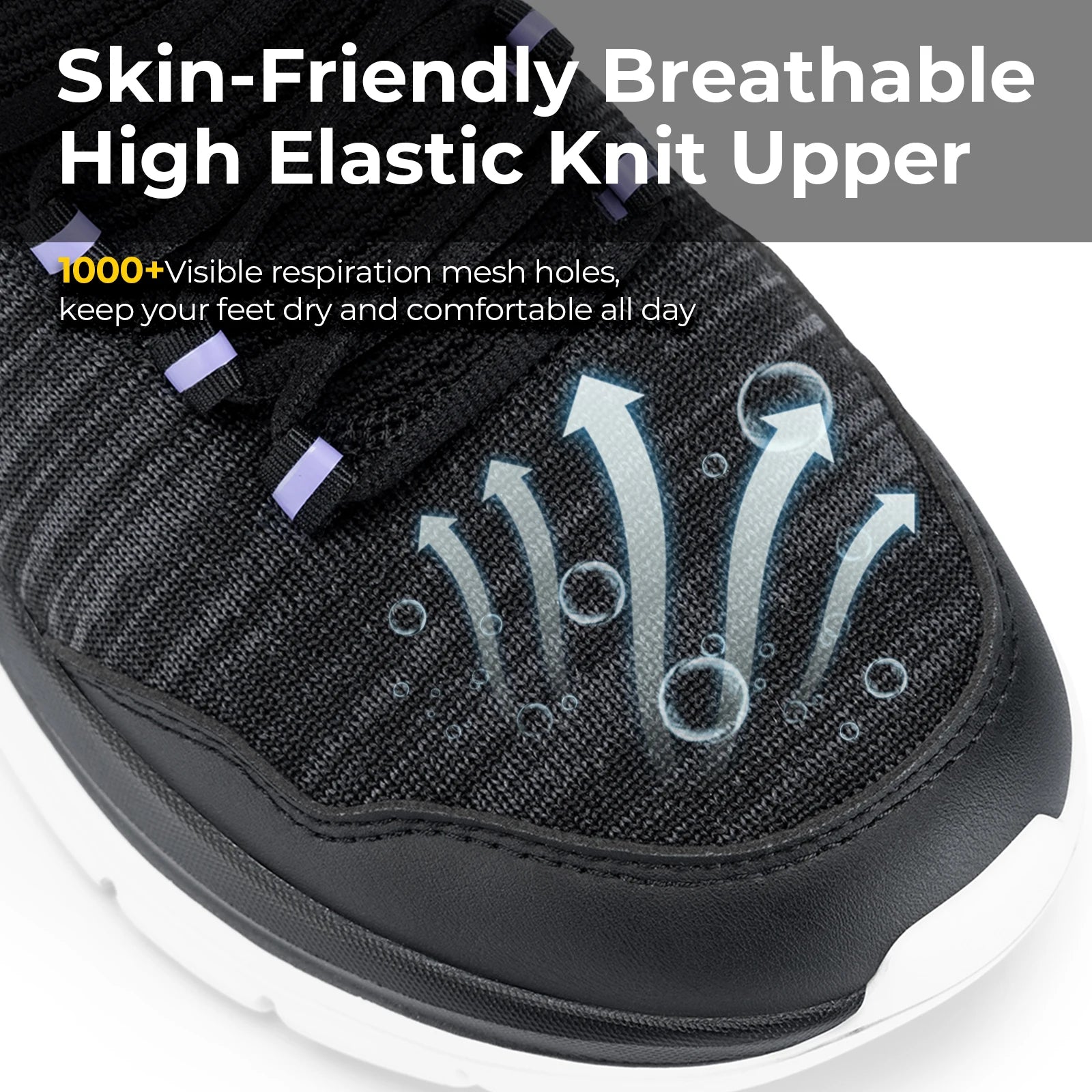 Lightweight Women's Shoes Thick Sole Walking Shoes Extra Wide Sneakers Breathable for Swollen Feet Plantar Fasciitis