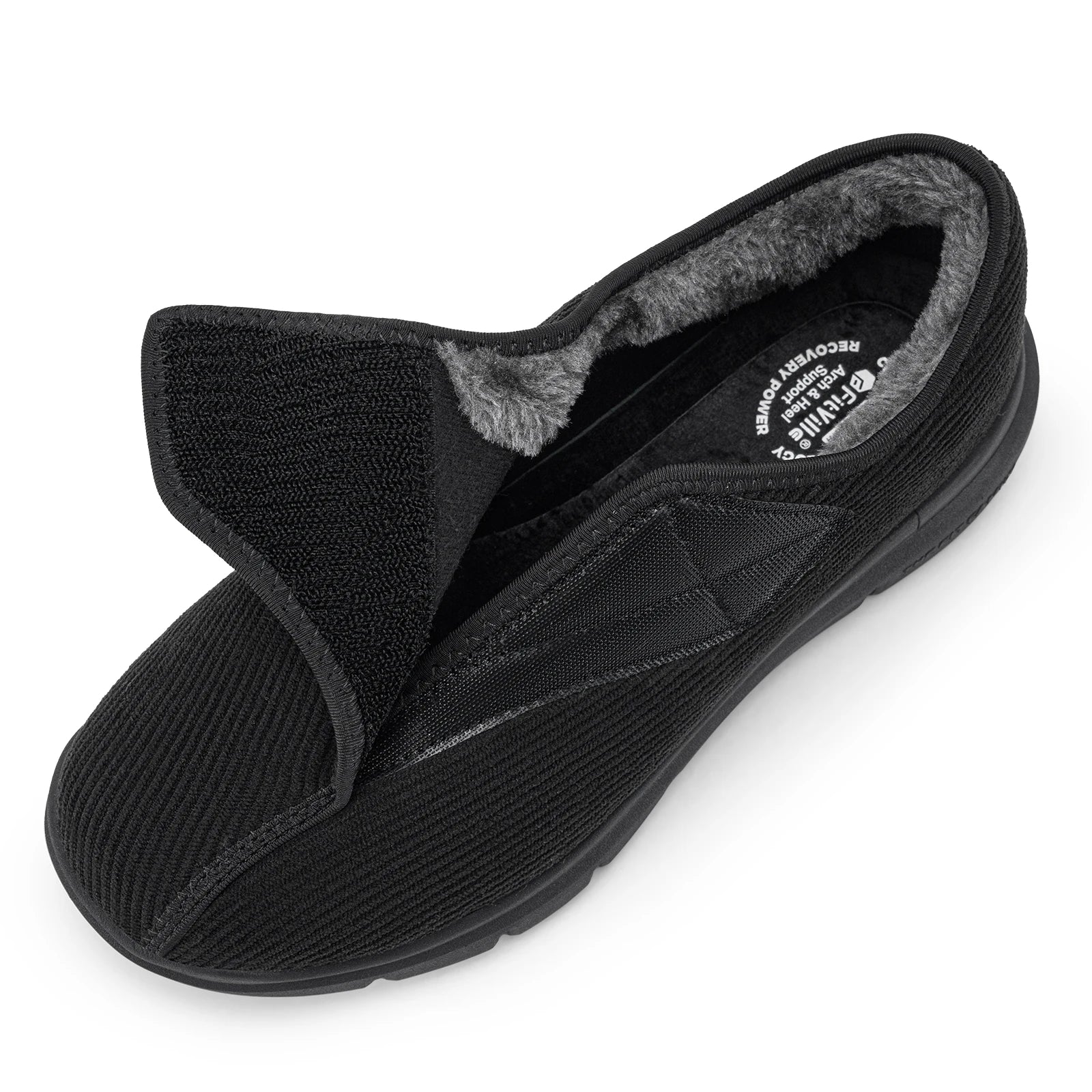 Men's Winter Shoes with Adjustable Strap - Warm, Comfortable, and Non-Slip