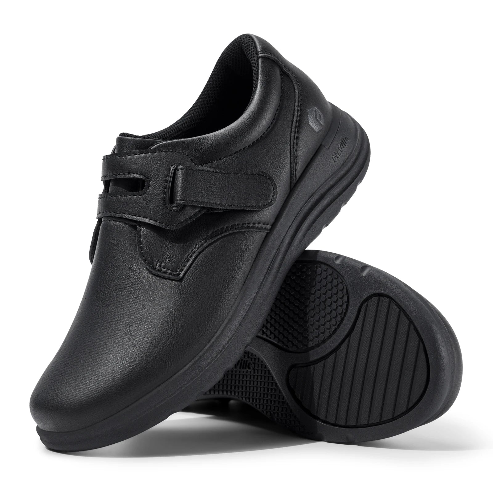Leather Women's Shoes Extra Wide Diabetic Shoes Slip-On Walking Shoes For Womens