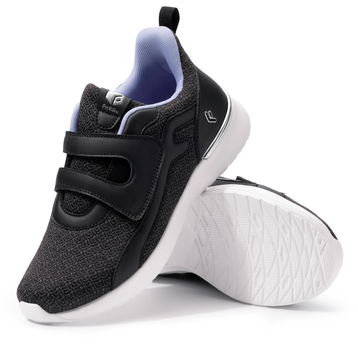 Women's Walking Shoes Thick Sole Adjust Strap Shoes Extra Wide Sneakers Lightweight for Swollen Feet Plantar Fasciitis