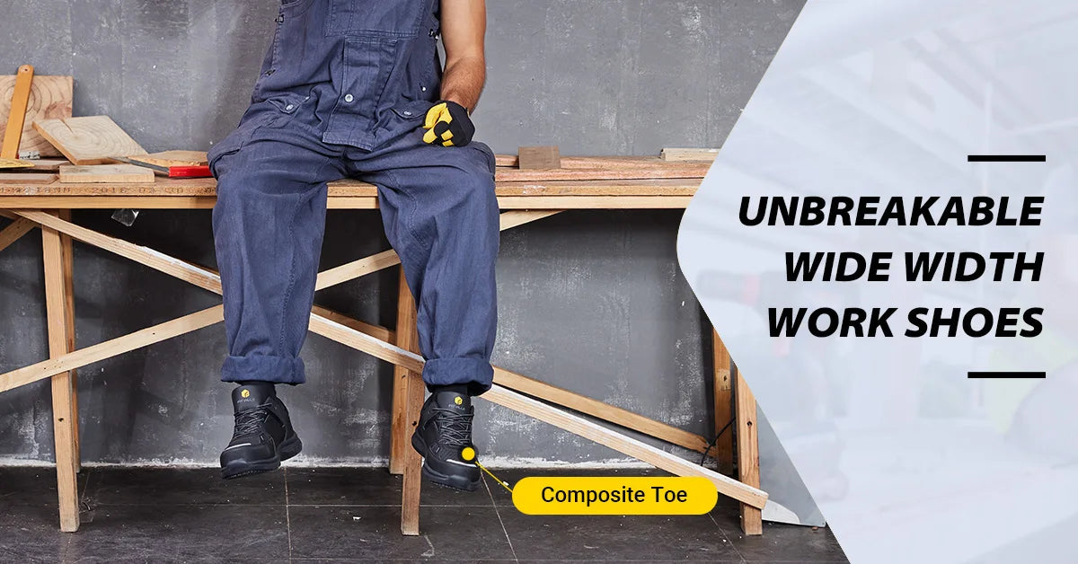 Men's Extra Wide Work Shoes Casual Shoes Anti-Slip Sturdy Toe Breathable For Male Swollen Feet Arch Support Pain Relief