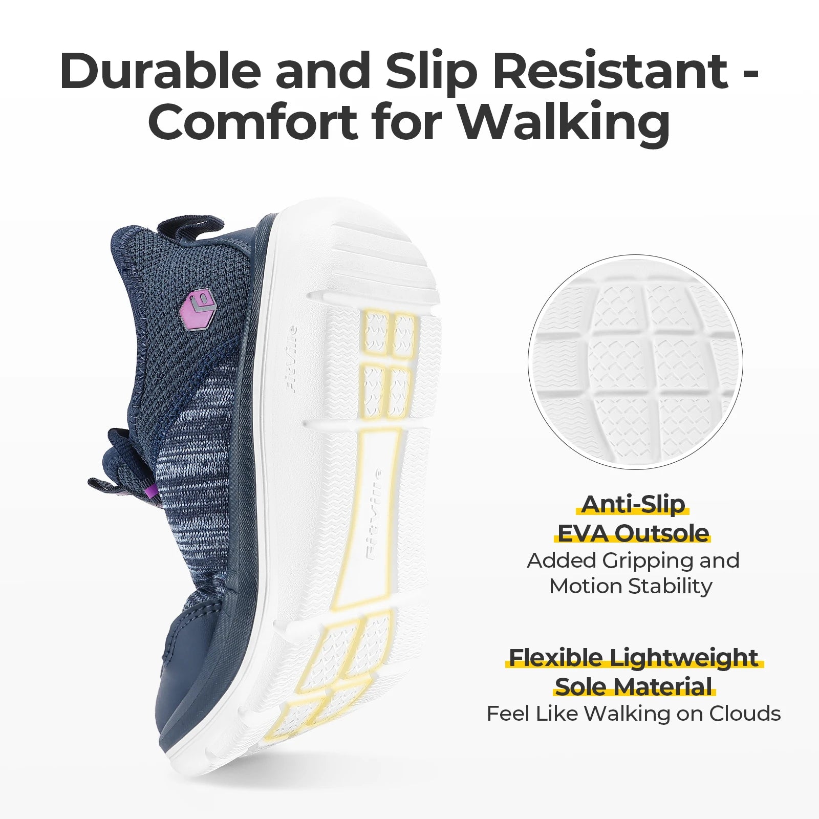 Lightweight Women's Shoes Thick Sole Walking Shoes Extra Wide Sneakers Breathable for Swollen Feet Plantar Fasciitis