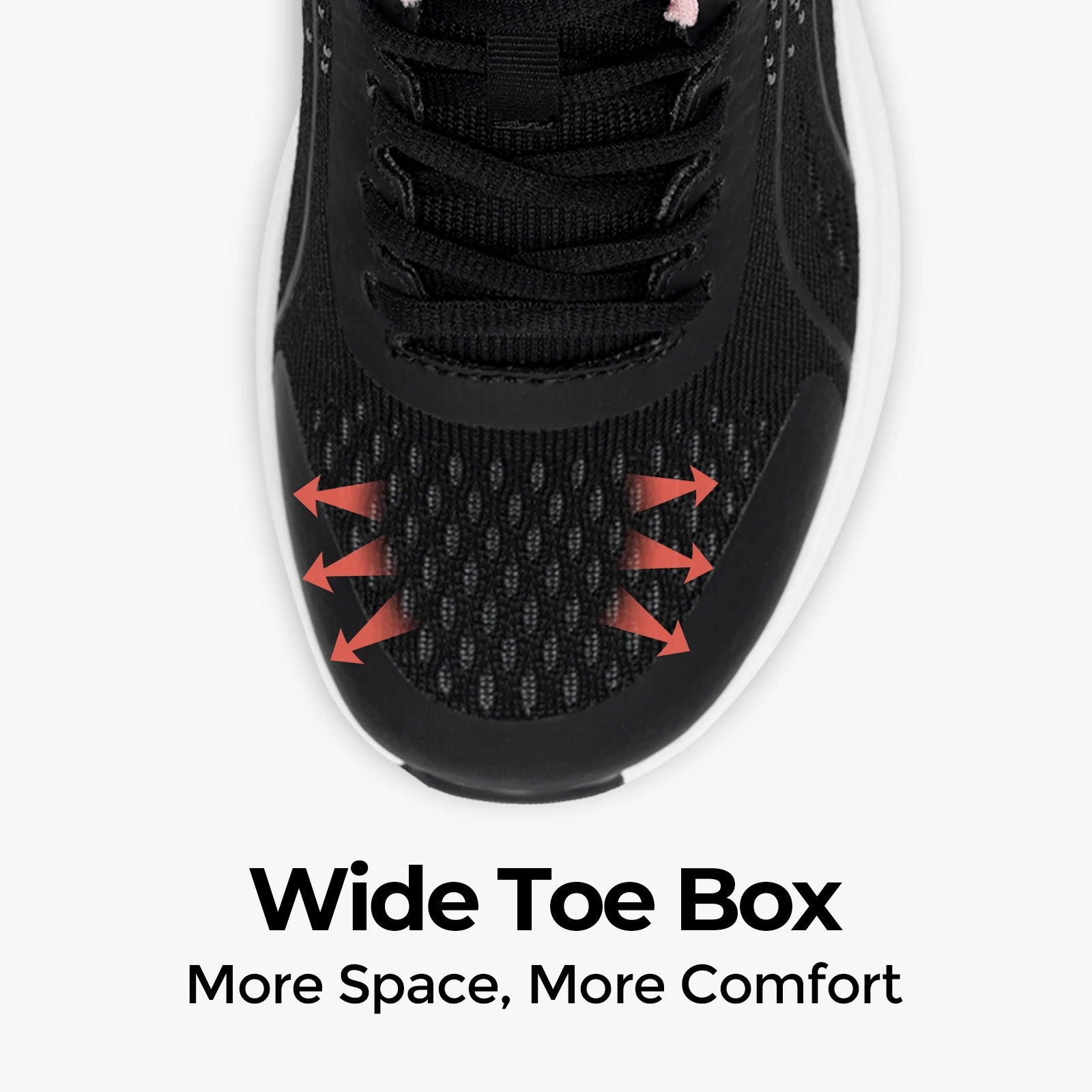 Women's Comfortable Walking Sneakers - Wide Width Design for Everyday Support