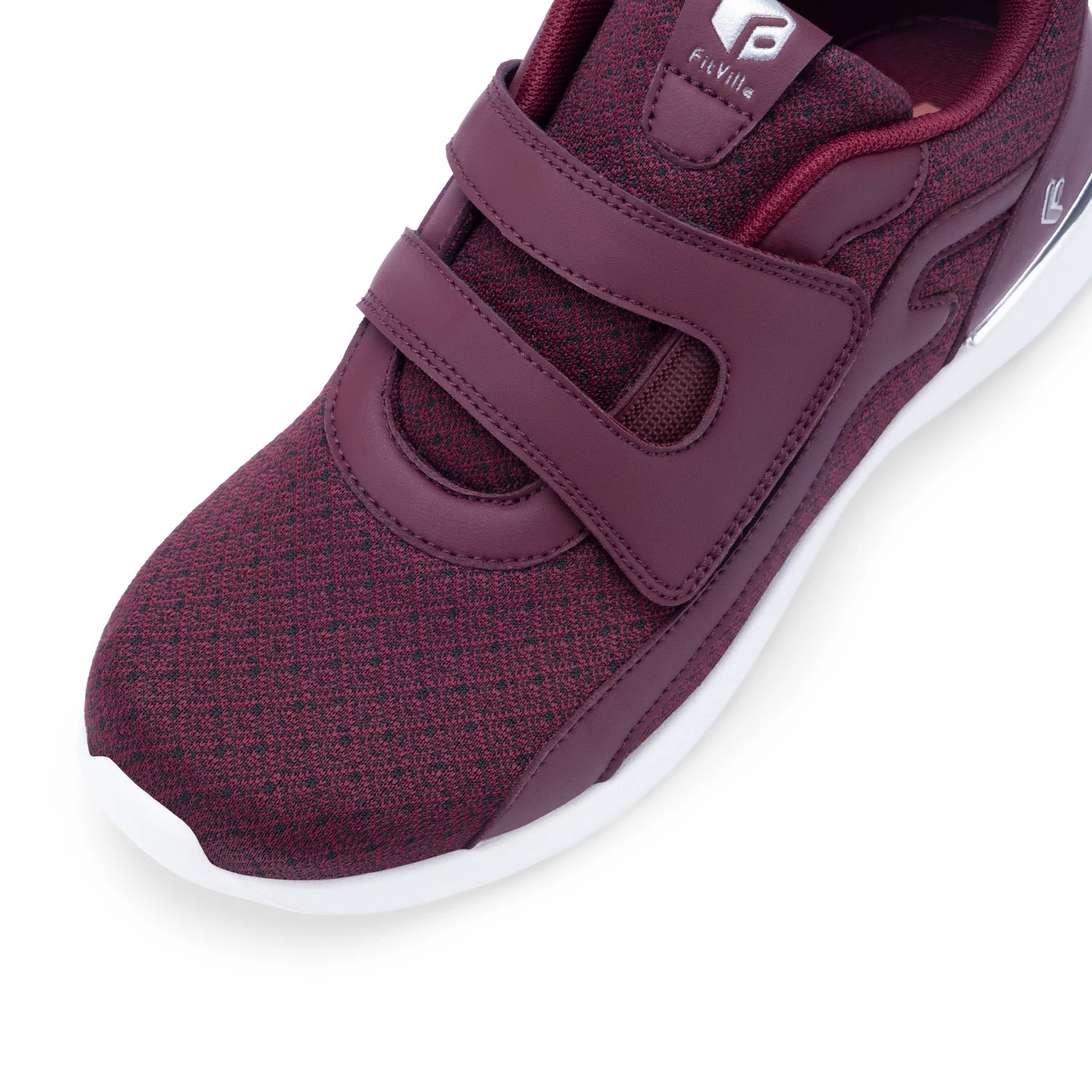 Women's Walking Shoes Thick Sole Adjust Strap Shoes Extra Wide Sneakers Lightweight for Swollen Feet Plantar Fasciitis