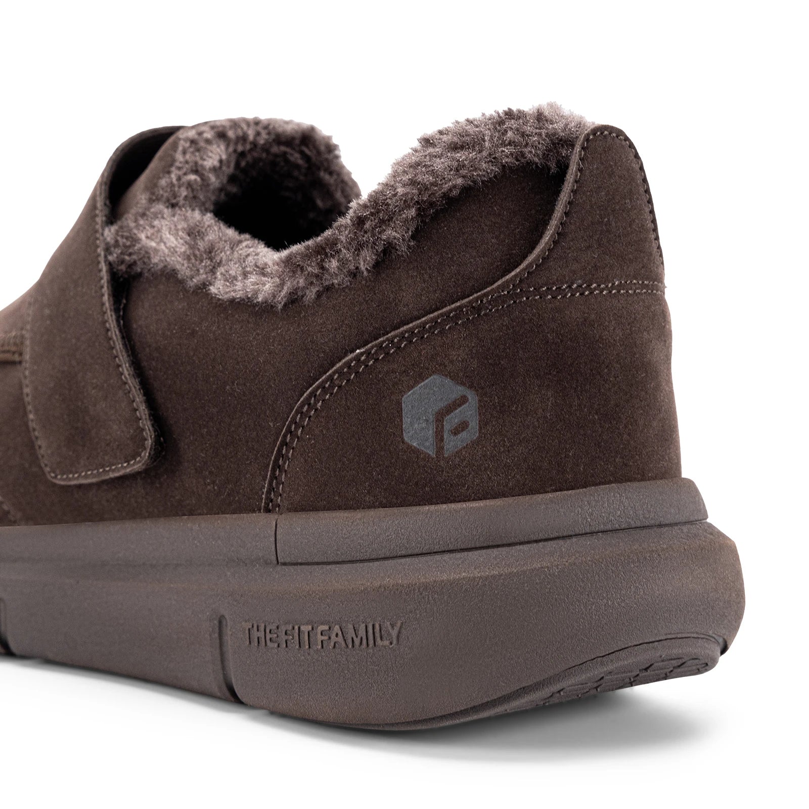 Wide Men's Slippers Non-slip Plush House Shoes Adjustable Straps Indoor&Outdoor Winter Slippers with Arch Support