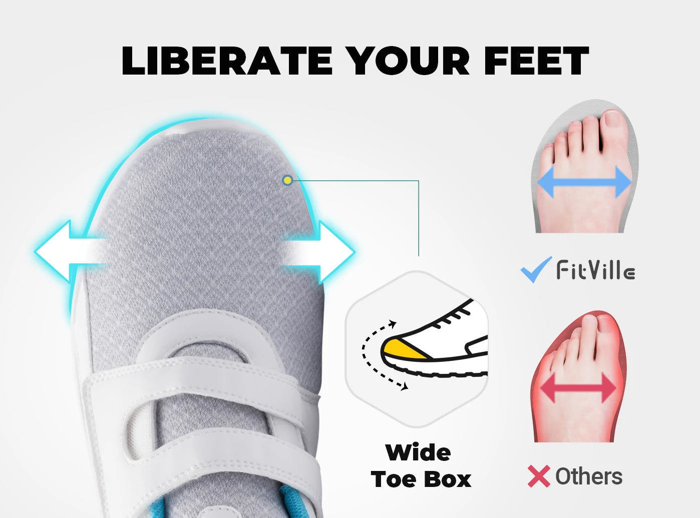 Women's Walking Shoes Thick Sole Adjust Strap Shoes Extra Wide Sneakers Lightweight for Swollen Feet Plantar Fasciitis