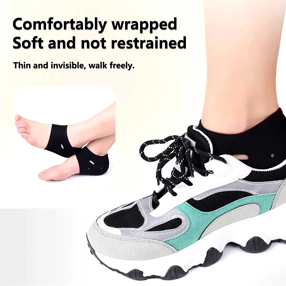 1 Pair of Plantar Fasciitis Therapy Wraps: Foot and Heel Pain Relief Sleeves with Arch Support, Orthotic Insoles, and Ankle Brace