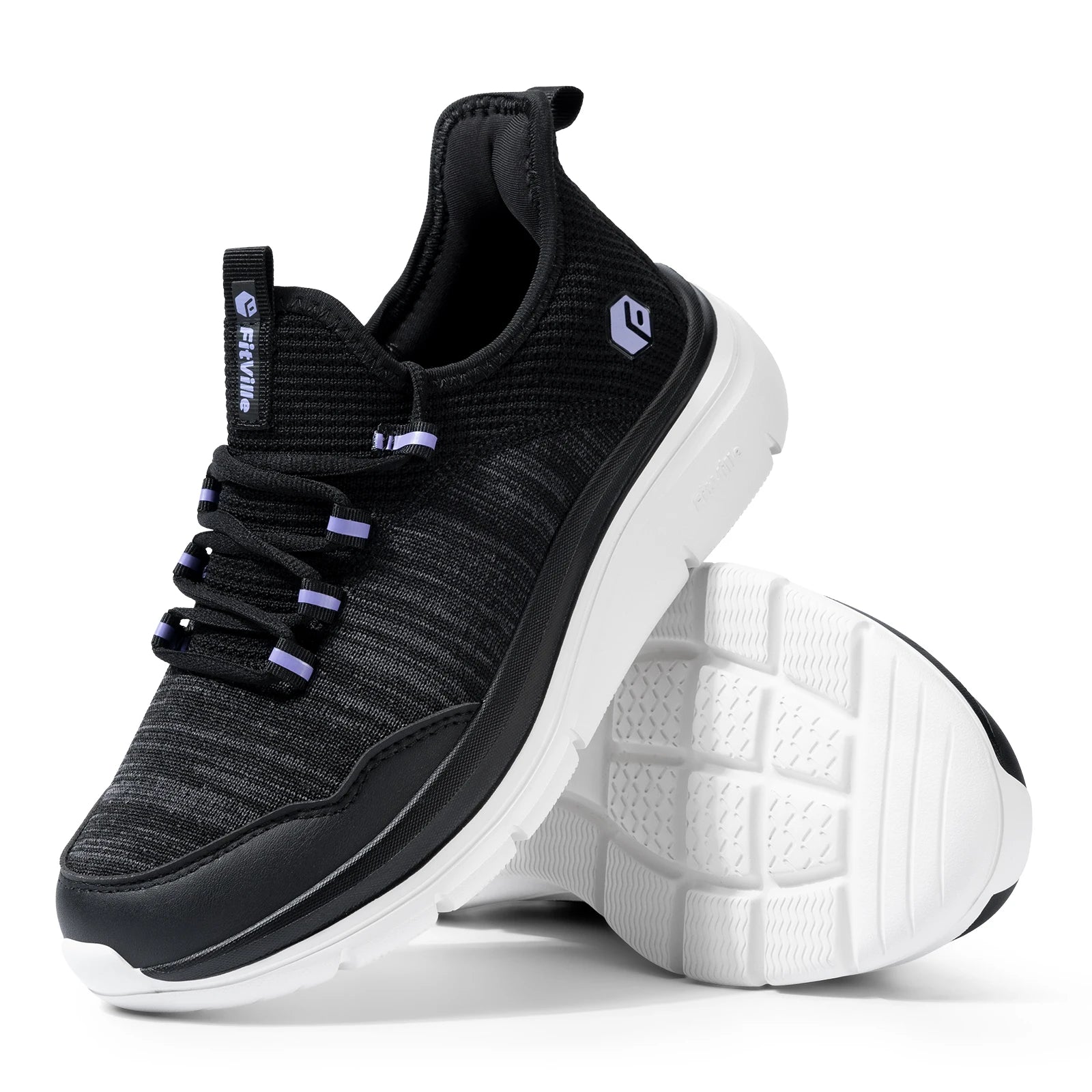 Lightweight Women's Shoes Thick Sole Walking Shoes Extra Wide Sneakers Breathable for Swollen Feet Plantar Fasciitis