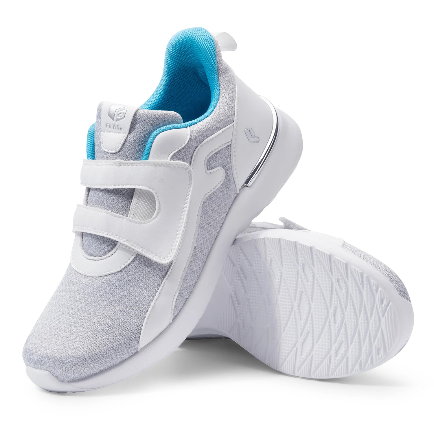Women's Walking Shoes Thick Sole Adjust Strap Shoes Extra Wide Sneakers Lightweight for Swollen Feet Plantar Fasciitis
