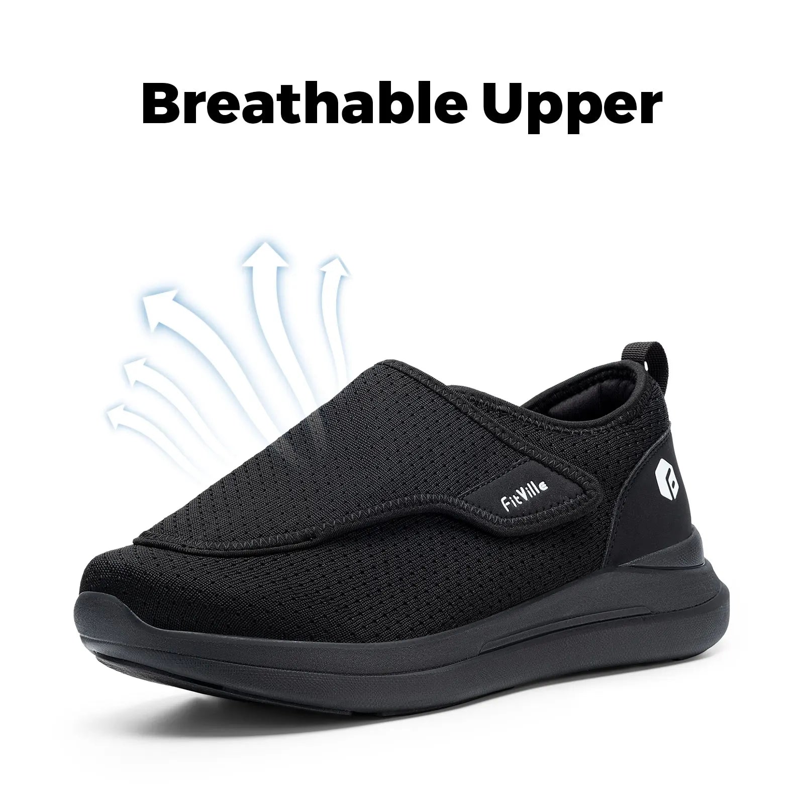 Unisex Diabetic Shoes for Elder Orthopedics Feet Swollen Extra Wide Adjustable Walking Shoe Elderly Foot Pain Relief