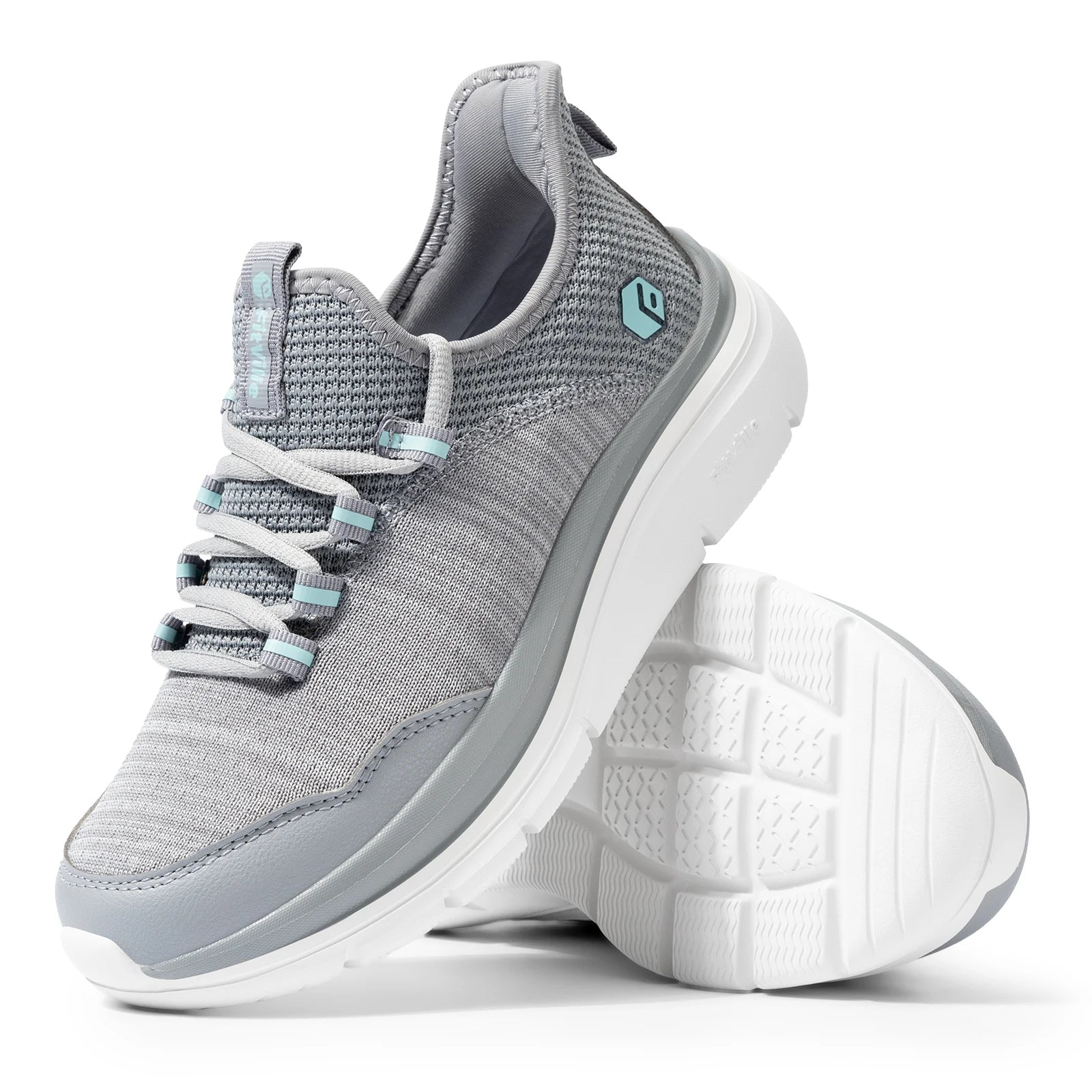 Lightweight Women's Shoes Thick Sole Walking Shoes Extra Wide Sneakers Breathable for Swollen Feet Plantar Fasciitis