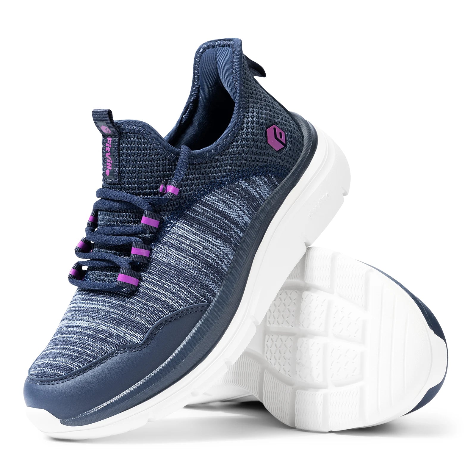Lightweight Women's Shoes Thick Sole Walking Shoes Extra Wide Sneakers Breathable for Swollen Feet Plantar Fasciitis