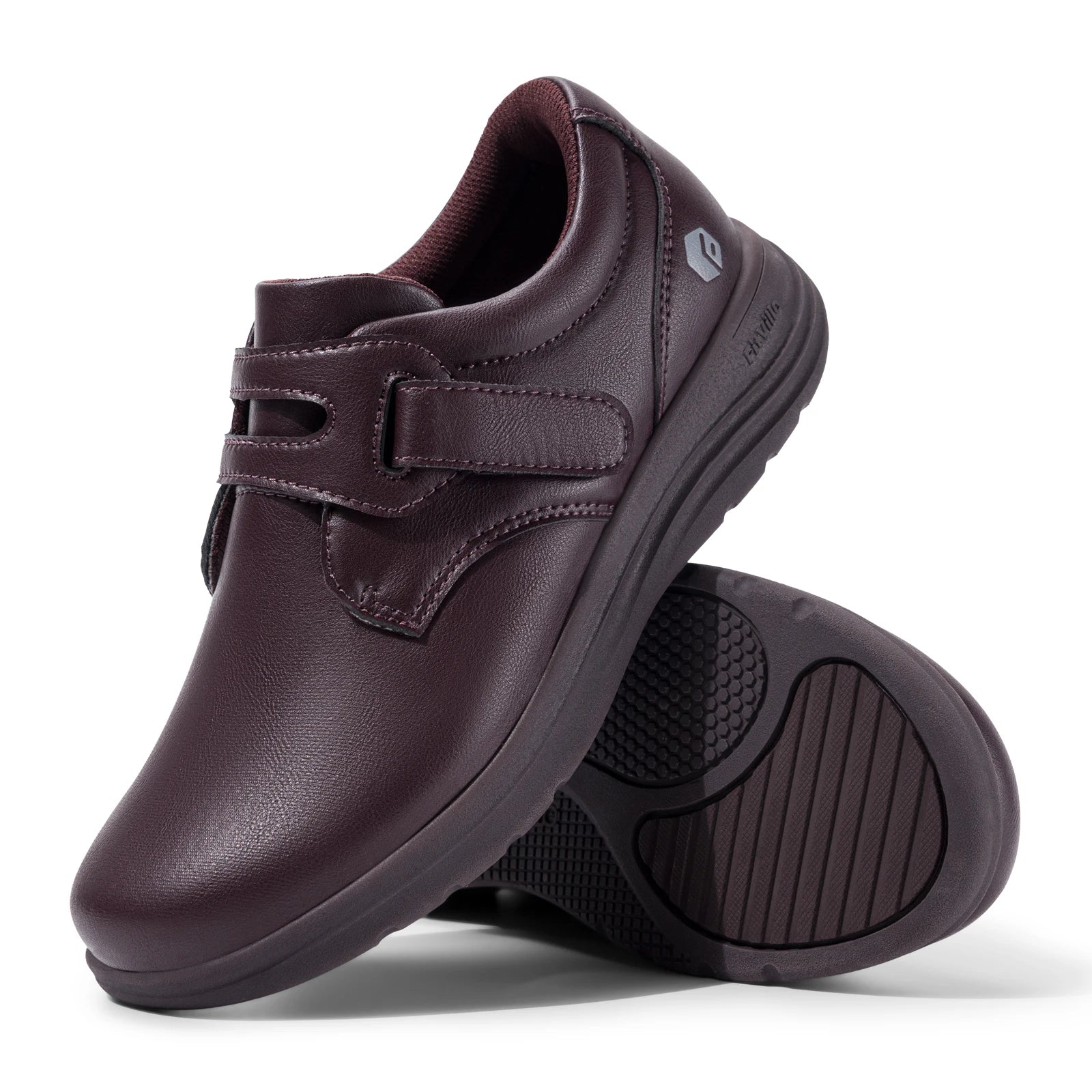Leather Women's Shoes Extra Wide Diabetic Shoes Slip-On Walking Shoes For Womens