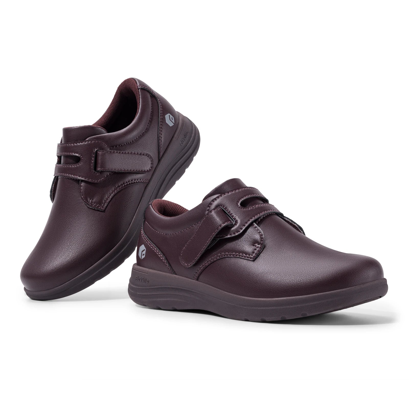 Leather Women's Shoes Extra Wide Diabetic Shoes Slip-On Walking Shoes For Womens