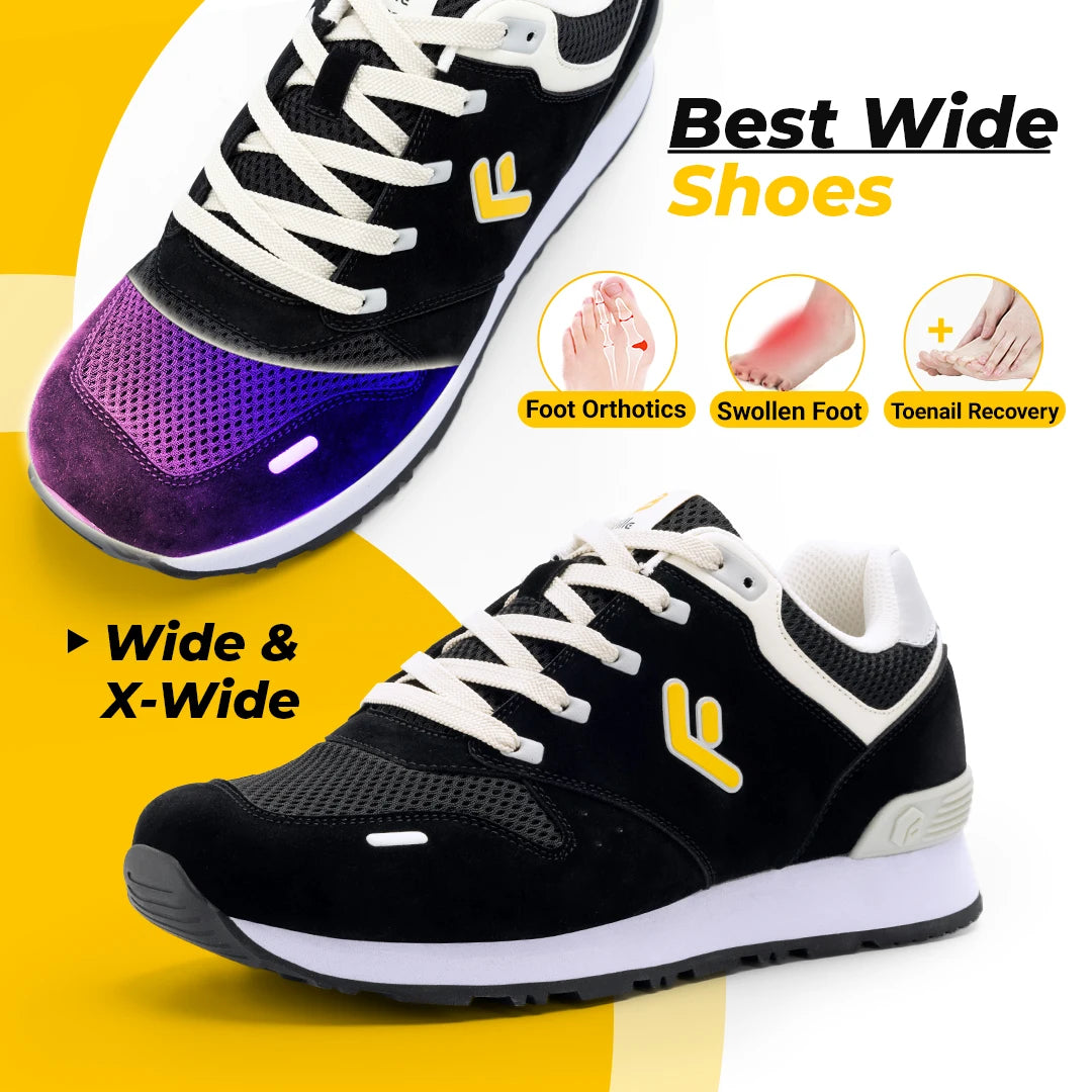 Sneakers Wide Men's Running Shoes Lightweight Breathable for Swollen Feet Arch Support Cushioned Jogging Training Shoes