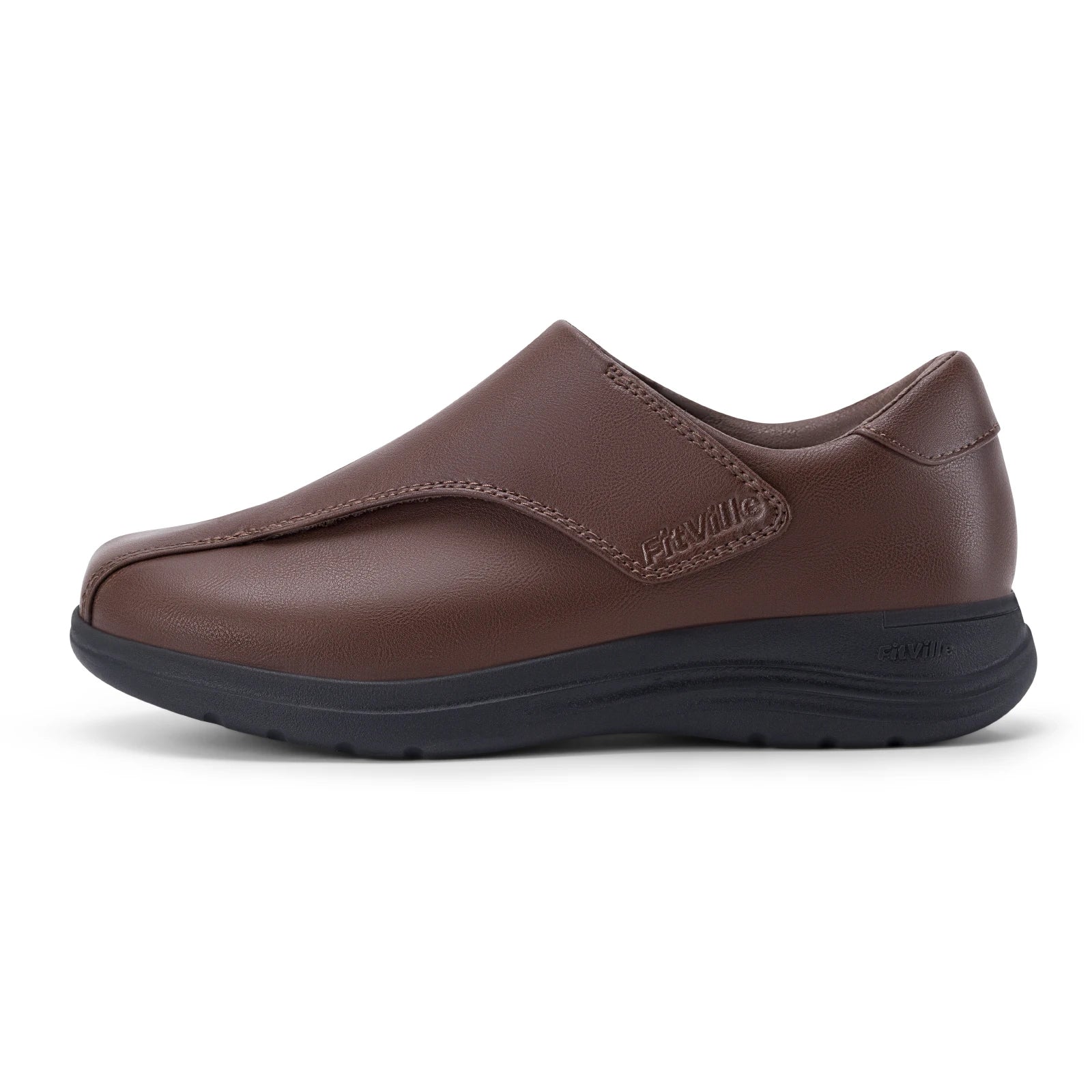 Women's Shoes Leather Diabetic Shoes Extra Wide Slip-On Walking Shoes For Womens Swollen Feet Arch Support