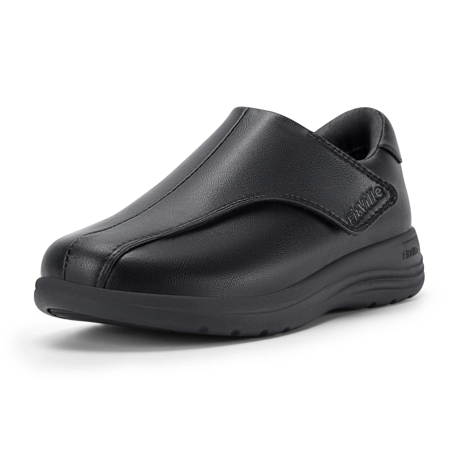 Women's Shoes Leather Diabetic Shoes Extra Wide Slip-On Walking Shoes For Womens Swollen Feet Arch Support