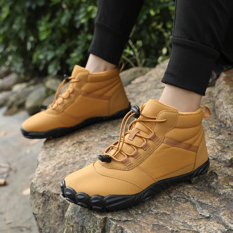 Unisex Boots Winter Shoes Barefoot Shoes Slip On Ankle Booties Anti-Water Resistant Fully Fur Lined Outdoor Sneakers