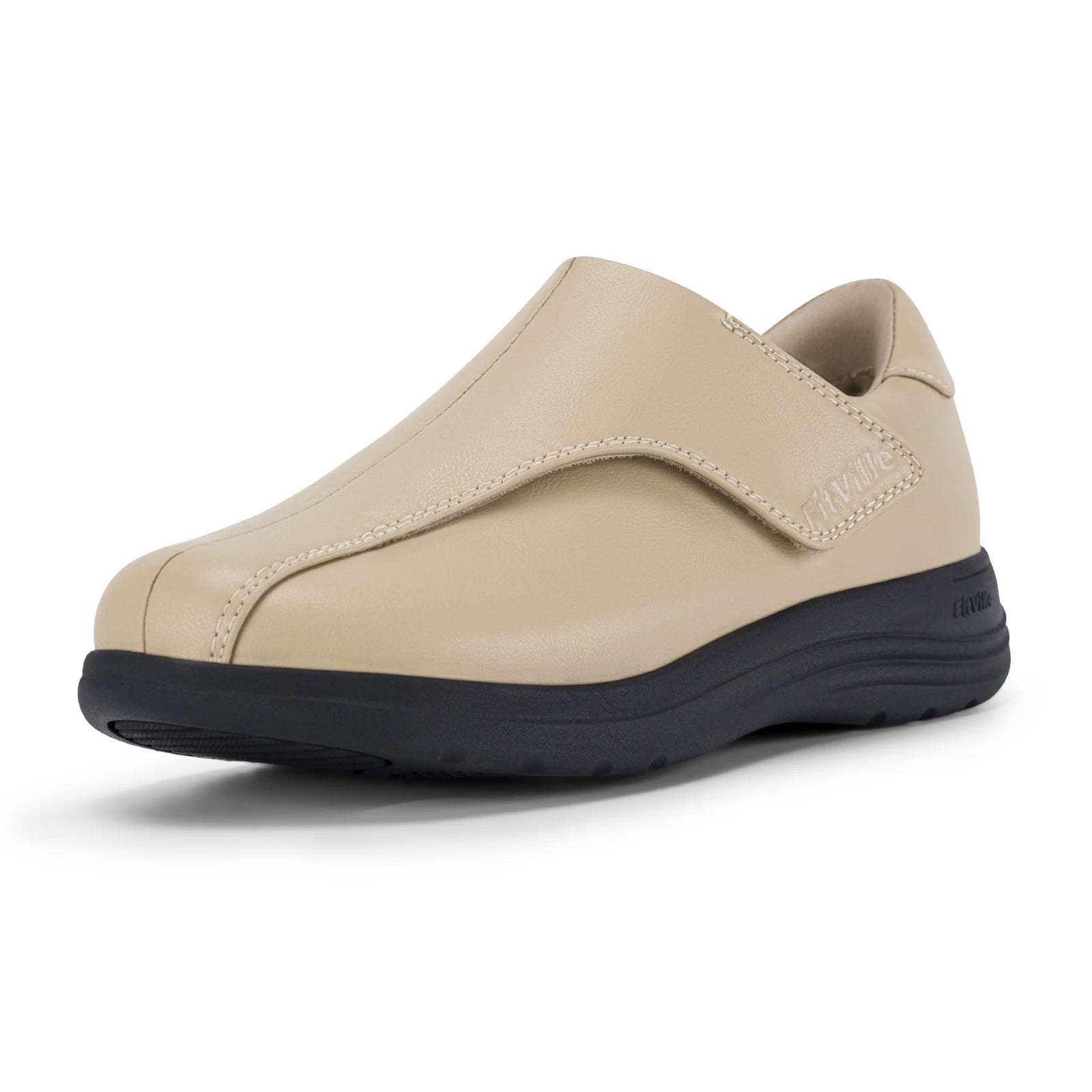 Women's Shoes Leather Diabetic Shoes Extra Wide Slip-On Walking Shoes For Womens Swollen Feet Arch Support