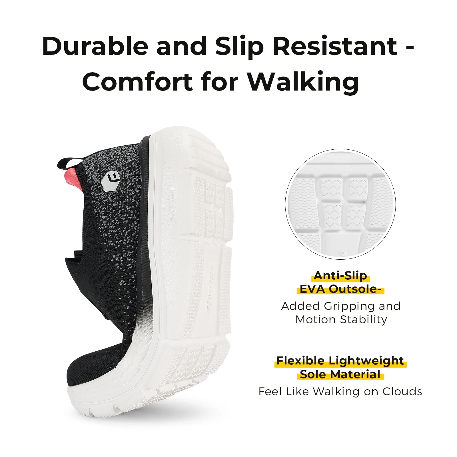 Women's Shoes Thick Sole Walking Shoes Extra Wide Sneakers Lightweight Breathable for Swollen Feet Plantar Fasciitis