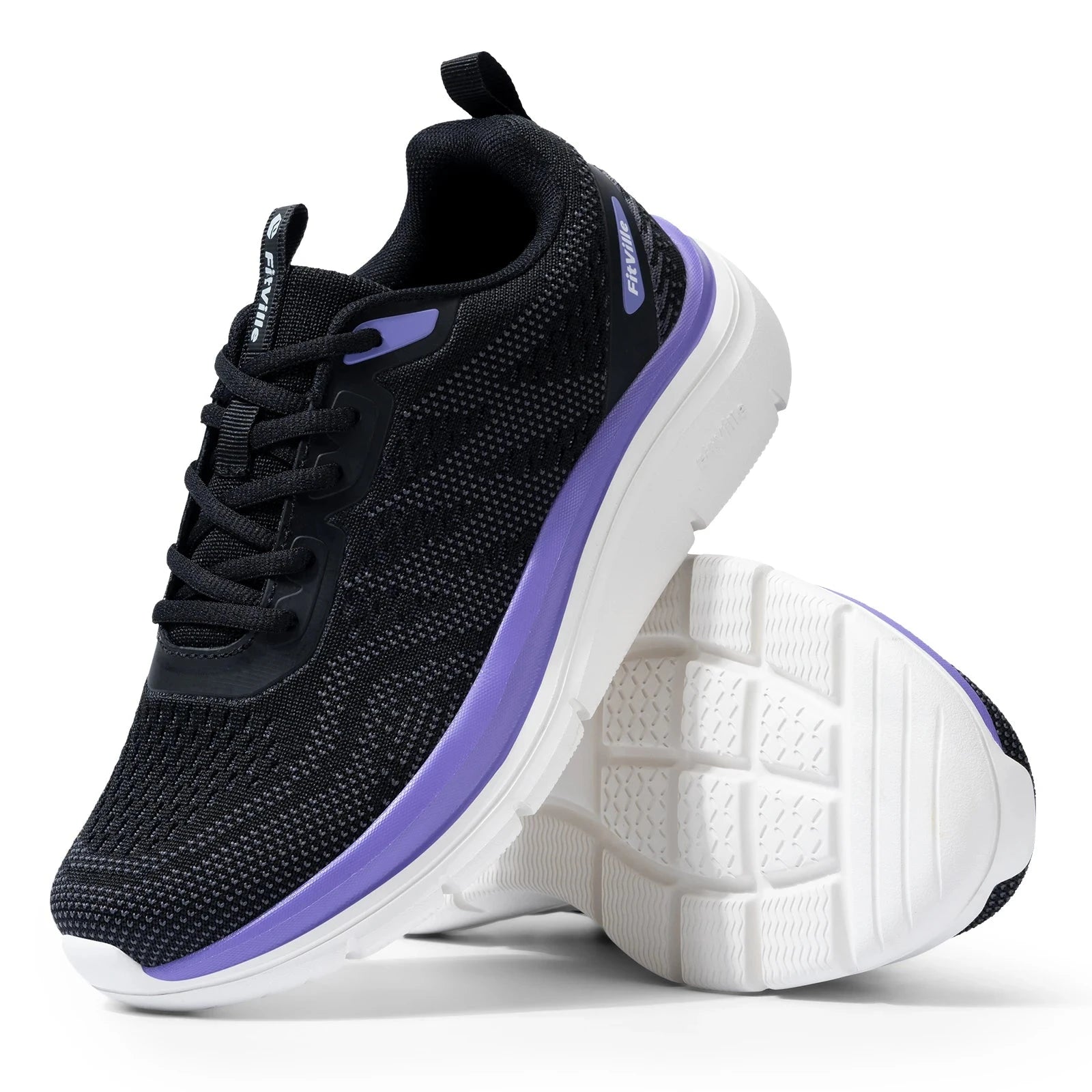 Women's Shoes Wide Width Walking Casual Shoes Thick Sole Lightweight Sneakers for Swollen Feet Relieve Toe Pain