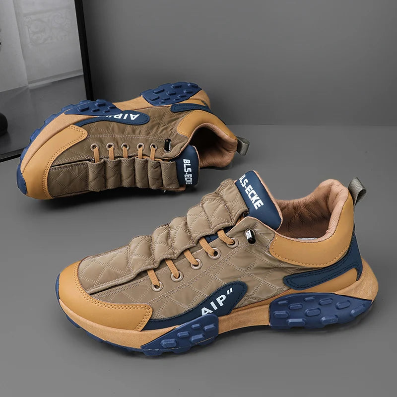Orthopedic Men's Sneakers with Wearable Rubber Outsole