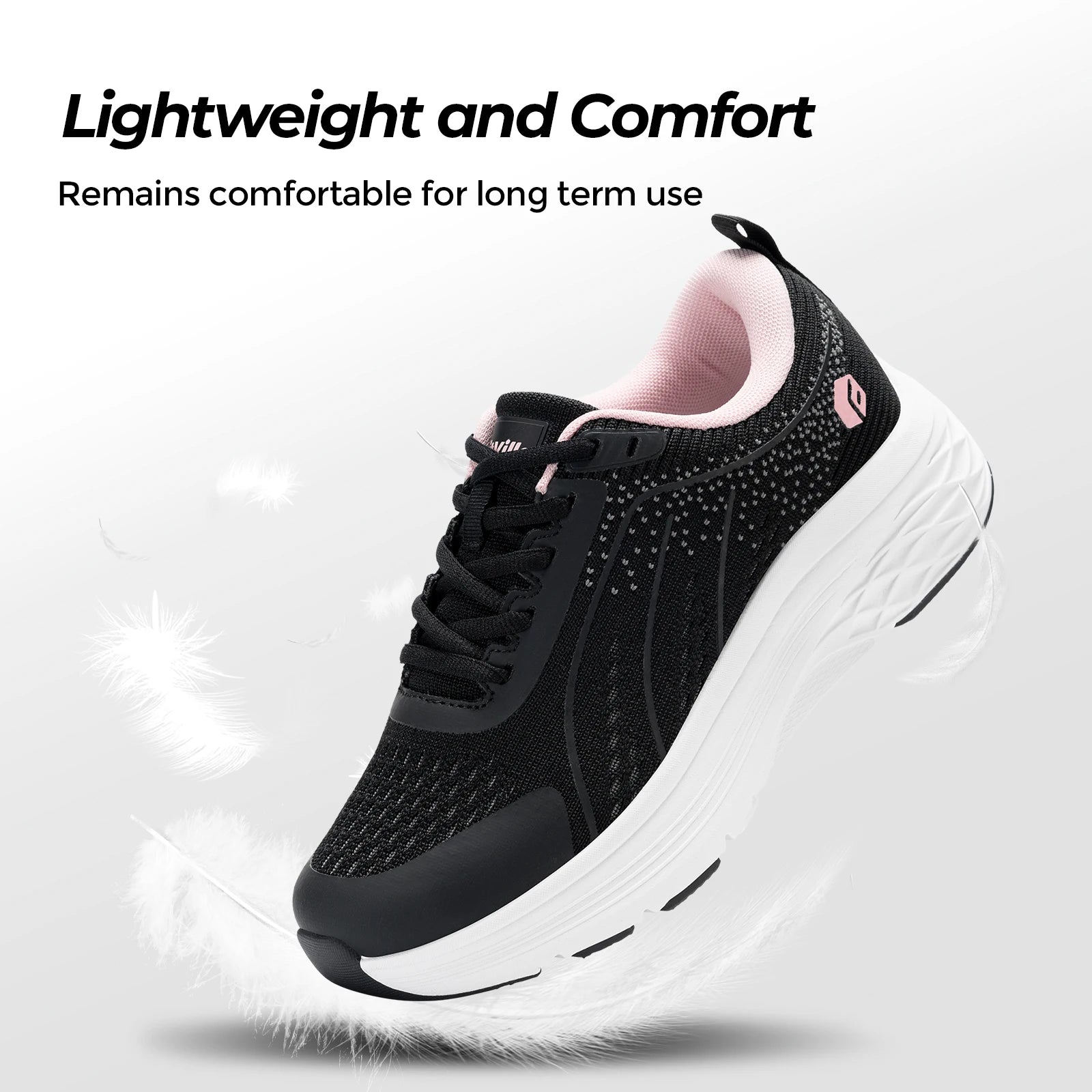 Women's Comfortable Walking Sneakers - Wide Width Design for Everyday Support