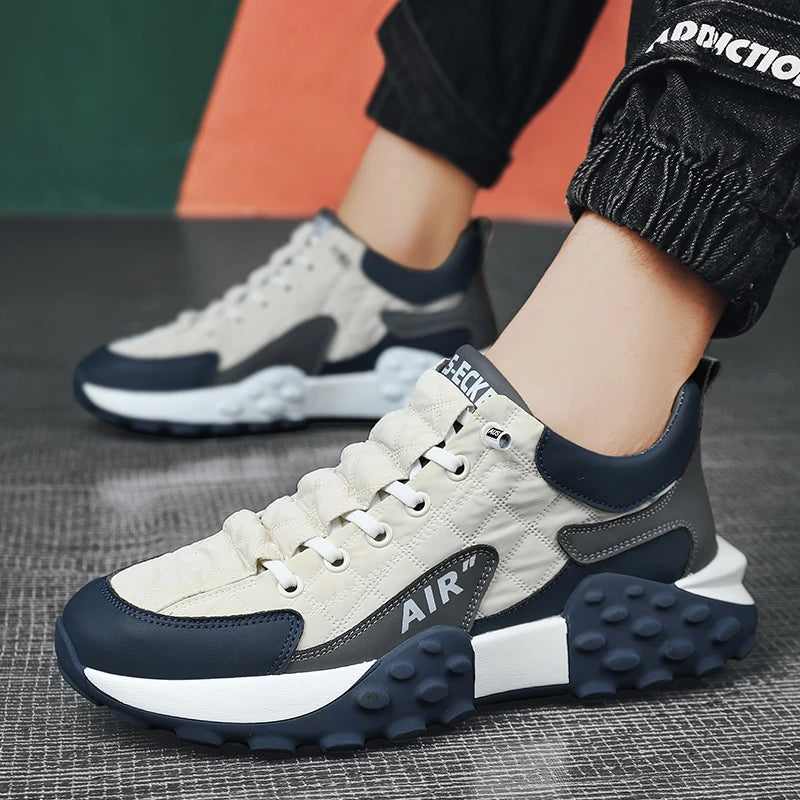 Orthopedic Men's Sneakers with Wearable Rubber Outsole