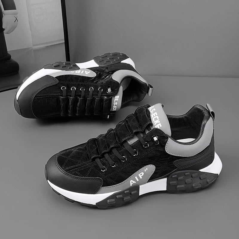 Orthopedic Men's Sneakers with Wearable Rubber Outsole