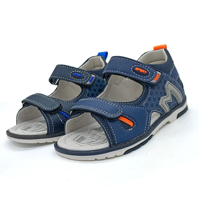 Orthopedic Leather Children Sandals boy arch support shoes